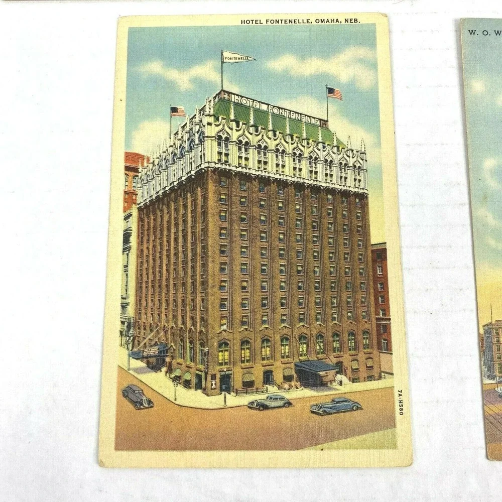 Vintage Lot of 6 Omaha Nebraska 1940s to 1950s USA Travel Postcards Fair‎ Cond.